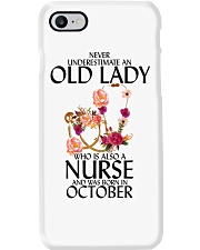Never Underestimate Old Lady Nurse October Phone Case thumbnail