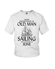 Never UnderestimateOld Man Loves Sailing June Youth T-Shirt thumbnail