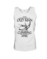 Never Underestimate Old Man Climbing April Unisex Tank thumbnail