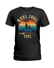 Mens vintage reel cool pops fish fishing Ladies T-Shirt thumbnail