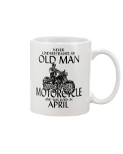 Never Underestimate Old Man Motorcycle April Mug thumbnail