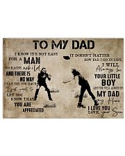 To My Dad From Son football 24x16 Poster front