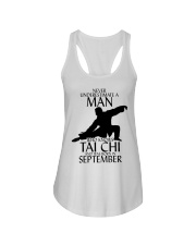 Never Underestimate Man Tai Chi September Ladies Flowy Tank thumbnail