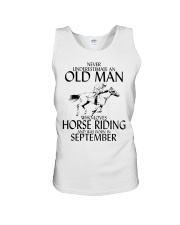 Old Man Horse Riding September Unisex Tank thumbnail