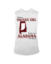 Just An Indiana Girl In Alabama World Sleeveless Tee thumbnail