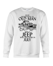 Never Underestimate Old Man Jeep July Crewneck Sweatshirt thumbnail