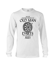 Never Underestimate An Old Man Loves Darts July Long Sleeve Tee thumbnail
