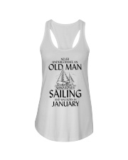 Never Underestimate Old Man Sailing January Ladies Flowy Tank thumbnail