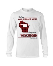 Oklahoma Girl Living In Wisconsin Long Sleeve Tee thumbnail