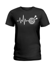 Darts Heartbeat USA Flag Ladies T-Shirt thumbnail
