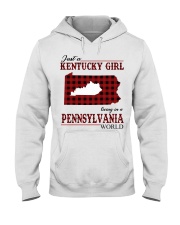 Just A Kentucky Girl In Pennsylvania World Hooded Sweatshirt thumbnail