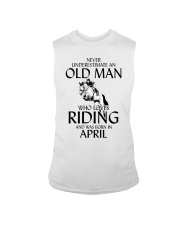 Old Man Who Loves Riding And Was Born April Sleeveless Tee thumbnail