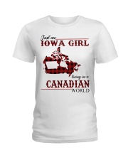 Just An Iowa Girl In Canadian Ladies T-Shirt thumbnail