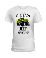 Never Underestimate Old Lady Jeep September Ladies T-Shirt thumbnail