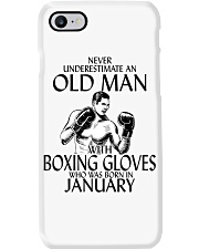 Never Underestimate Old Man Boxing Gloves January Phone Case thumbnail