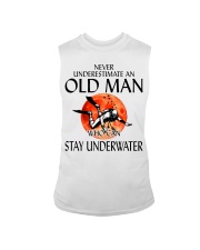 Never Underestimate An Old Man Stay Underwater Sleeveless Tee thumbnail