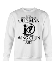 Never Underestimate Old Man Wing Chun July Crewneck Sweatshirt thumbnail