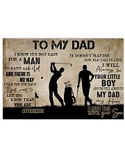 To My Dad From Son Golf 24x16 Poster front