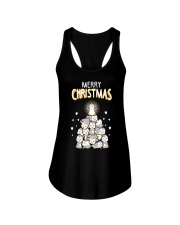 Funny Penguins Ugly Christmas Ladies Flowy Tank thumbnail