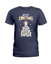 Funny Penguins Ugly Christmas Ladies T-Shirt front