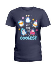 Penguins On Snow Ladies T-Shirt front