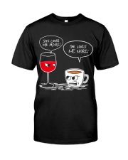 She Loves Wine More Classic T-Shirt thumbnail