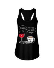 She Loves Wine More Ladies Flowy Tank thumbnail