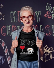 She Loves Wine More Ladies T-Shirt lifestyle-holiday-crewneck-front-3