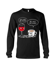 She Loves Wine More Long Sleeve Tee thumbnail