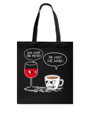 She Loves Wine More Tote Bag thumbnail