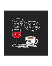 She Loves Wine More Square Coaster thumbnail