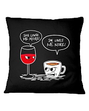 She Loves Wine More Square Pillowcase thumbnail