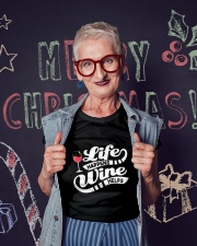 Life Happens Wine Ladies T-Shirt lifestyle-holiday-crewneck-front-3