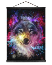 Beautiful Colorful Wolf 12x16 Black Hanging Canvas thumbnail