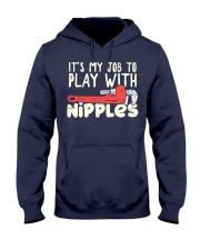 Plumber Play With Nipples Hooded Sweatshirt thumbnail