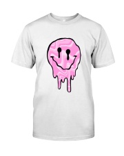 Pink Melting Smiley Face Classic T-Shirt thumbnail