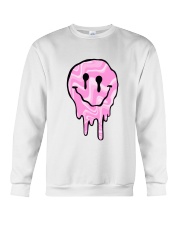 Pink Melting Smiley Face Crewneck Sweatshirt thumbnail
