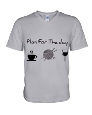 Plan For The Day Knitting V-Neck T-Shirt thumbnail
