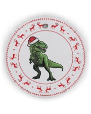 T-rex - Christmas - Circle Ornament Circle ornament - single (wood) thumbnail