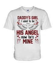 Angel Daddy- Father's Day - I Used To Be His Angel V-Neck T-Shirt tile
