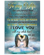 TO MY WIFE - PENGUIN - I LOVE YOU 16x24 Poster front