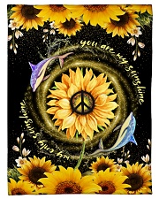 DOLPHIN - SUNFLOWER - YOU ARE MY SUNSHINE Small Fleece Blanket - 30" x 40" front