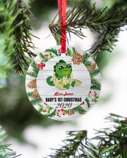 Dinosaurs - Baby's 1st Christmas - Personalized Circle ornament - single (porcelain) aos-circle-ornament-single-porcelain-lifestyles-07