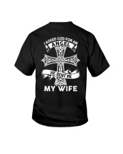 I Asked God for an Angel He Sent me My Wife Youth T-Shirt tile