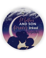 Mom - Moon Circle Ornament (Wood tile