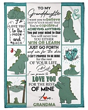 GRANDMA TO GRANDDAUGHTER- T REX - WIN OR LEARN Small Fleece Blanket - 30" x 40" front