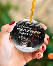 Grandma - Blessed By God Spoiled By Grandma Circle ornament - single (porcelain) aos-circle-ornament-single-porcelain-lifestyles-09