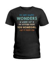 My aunt always wonders Ladies T-Shirt thumbnail