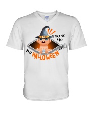 Mom - Halloween - Baby - Excuse Me Is It V-Neck T-Shirt tile
