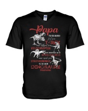 FRENCH VERS - TO DAD -TU ES MON DINOSAURE PRÉFÉRÉ V-Neck T-Shirt thumbnail